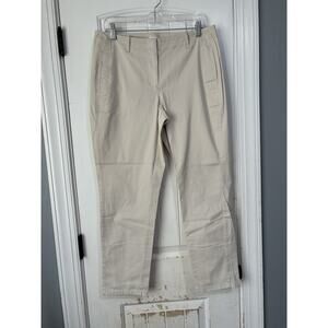 J. Jill Live In Chino pants women size 10 straight leg cotton beige pant